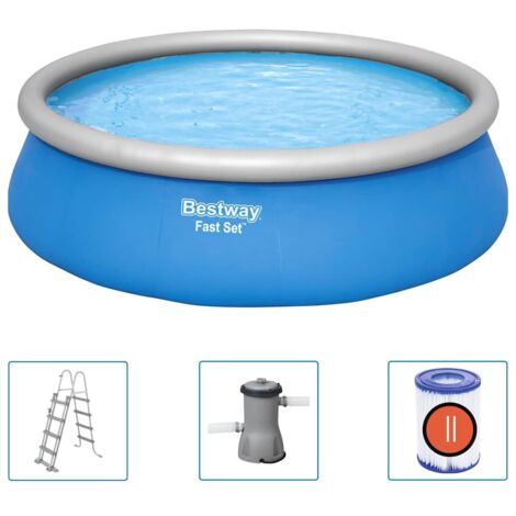 Bestway Ensemble piscine gonflable ronde Fast Set 457x122 cm – Image 6